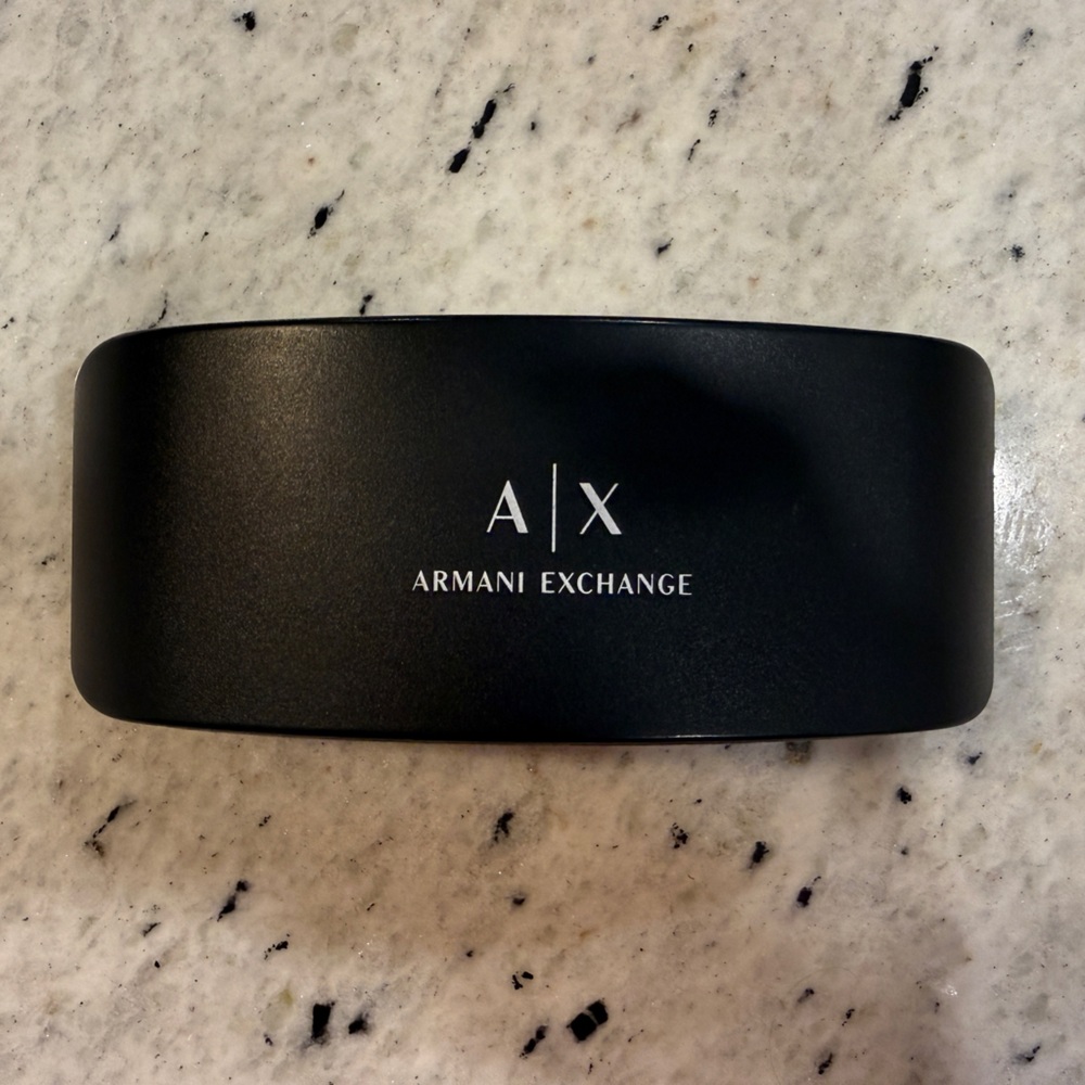 A|X Armani Exchange Sunglasses Case Black Hard Shell Eyeglass Case